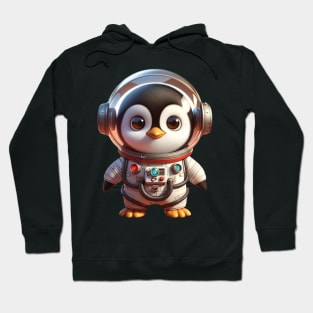 Astronaut Penguin – Cosmic Explorer Sticker Hoodie